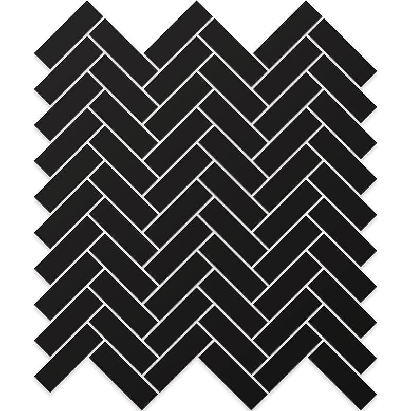 Baget Herringbone Neostone Black 25x50mm