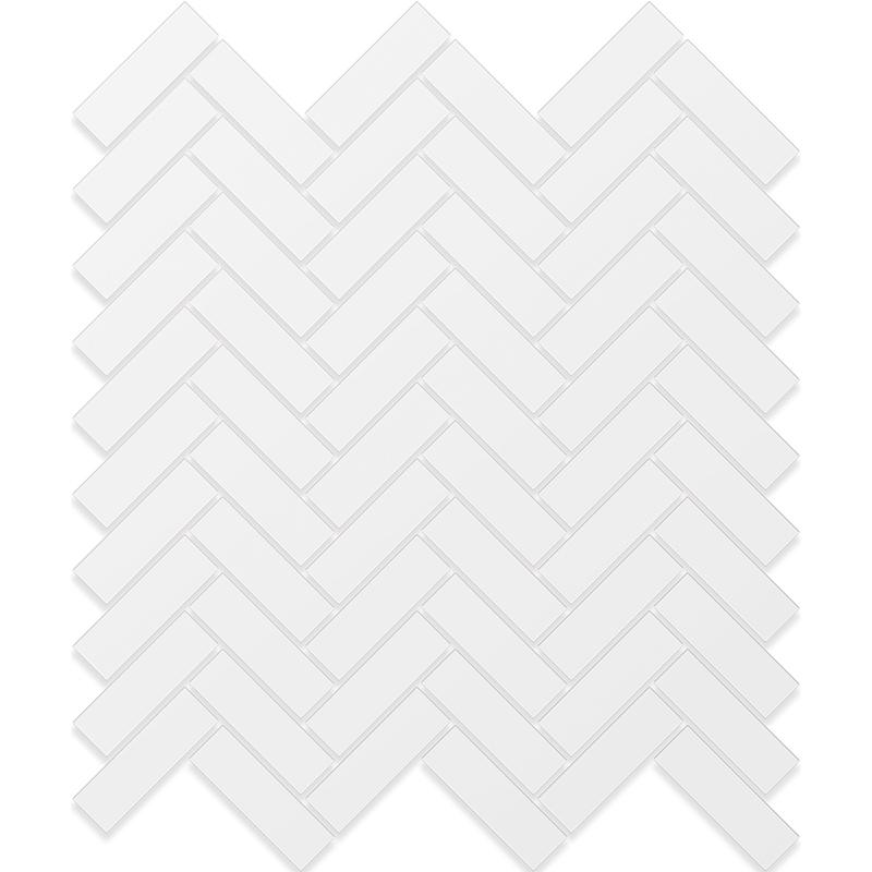 Baget Herringbone Neostone White 25x50mm