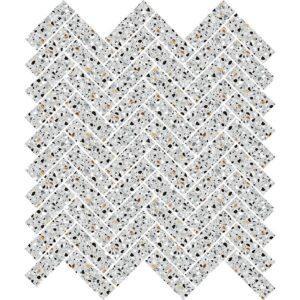 Baget Herringbone Terrazzo Grey 25x50mm