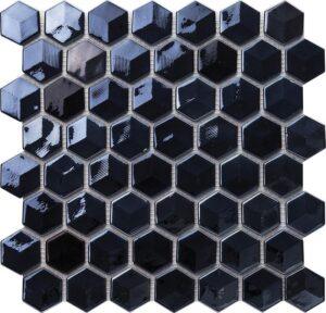 Hexa 3D Black 38x43mm