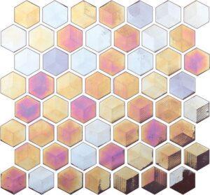 Hexa 3D Salmon 38x43mm