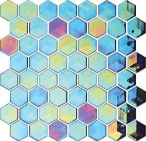 Hexa 3D Turquoise 38x43mm