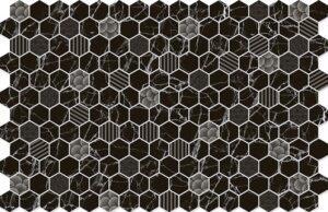 Hexa Black Marble Deco 30x34mm