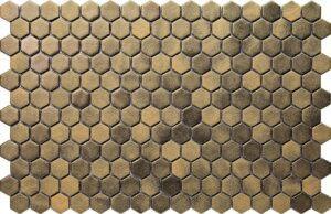 Hexa Sugar Antique Gold 30x34mm