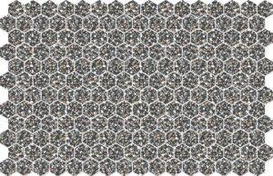 Hexa Terrazzo Black 30x34mm