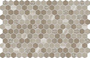 Hexa Textile Deco Beige 30x34mm