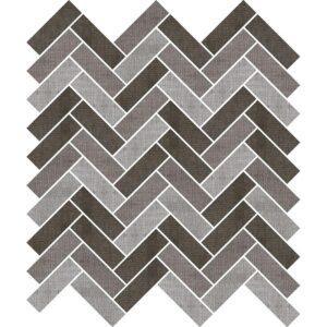 Baget Herringbone Textile Blend Taupe 25x50mm