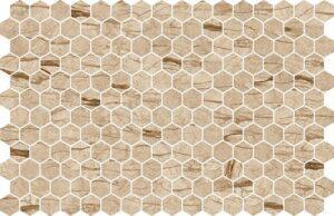 Hexa Cream Stone 30x34mm